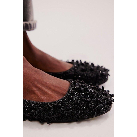Free People Weekends Out Embellished Flats size 8.5 NIB - Picture 3 of 8